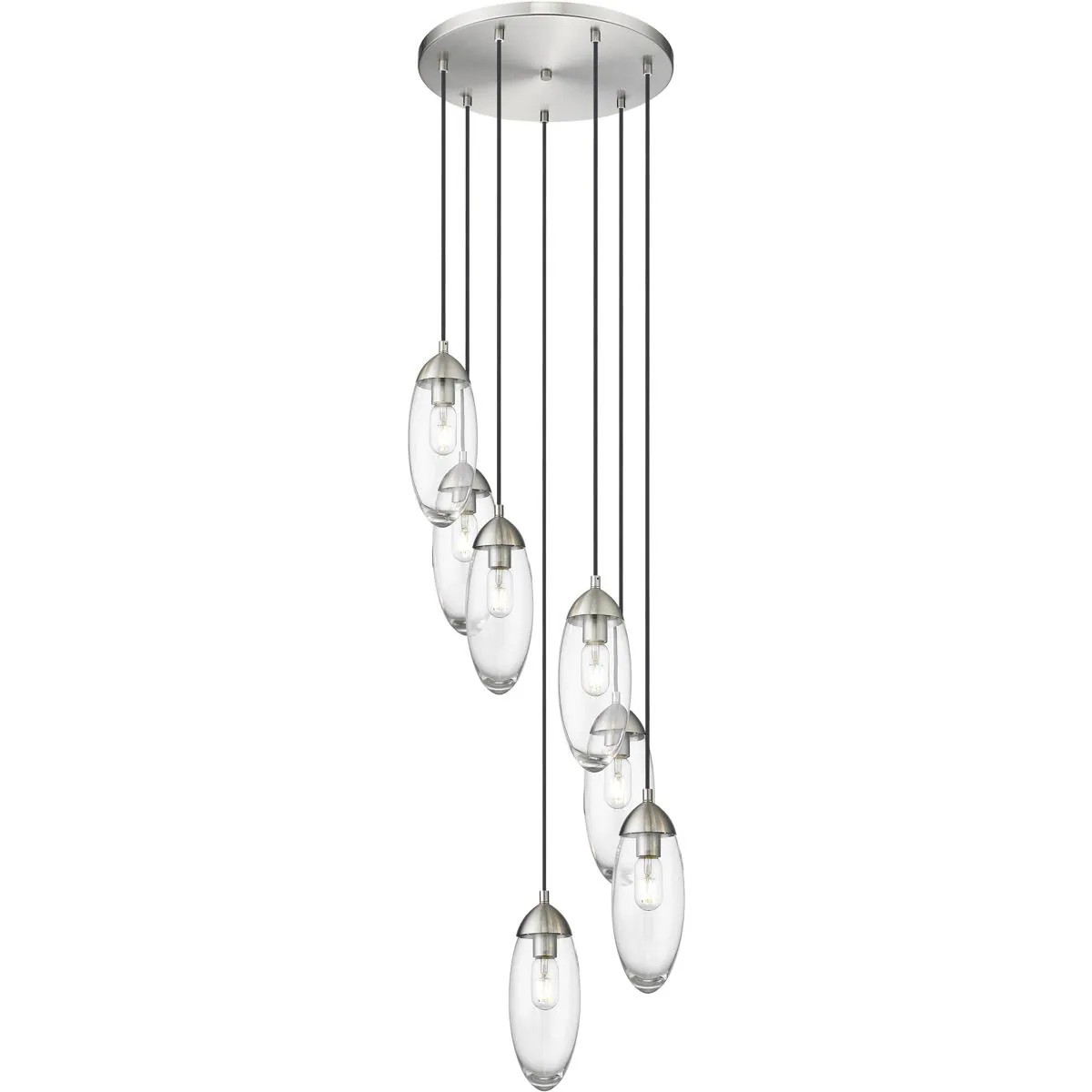 Z-Lite Arden 7 Light 18 inch Brushed Nickel Chandelier Ceiling Light one_size | 651P-7R-BN | Lowe's