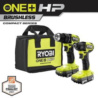 RYOBI ONE+ HP 18V Brushless Cordless Compact 1/2 in. Drill and Impact Driver Kit with (2) 1.5 Ah ... | The Home Depot