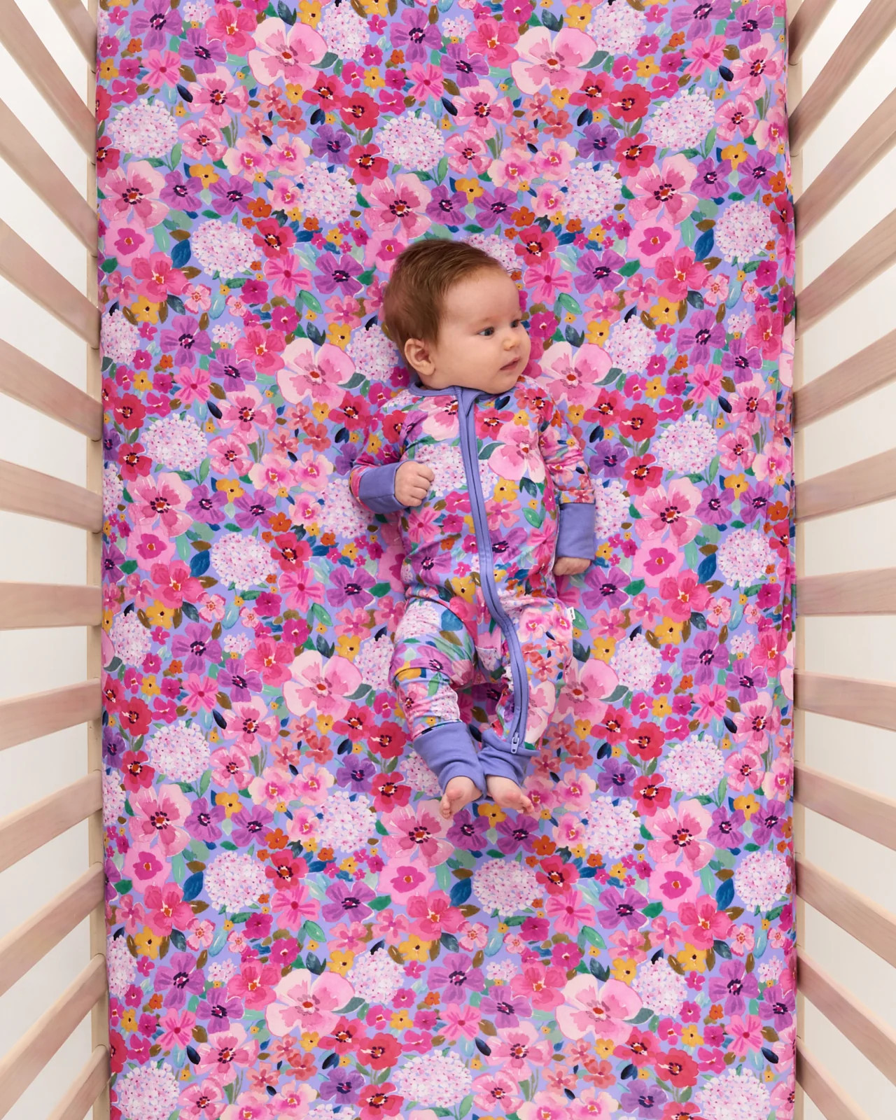 Sweet Sprigs Fitted Crib Sheet | Little Sleepies