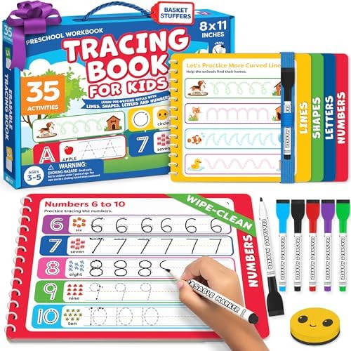Preschool Learning Activities - Letter Tracing Books for Kids Ages 3-5 Toddler Handwriting Practi... | Amazon (US)