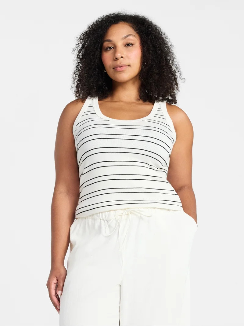 Time and Tru Women's Ribbed Tank Top, Sizes XS-XXXL | Walmart (US)