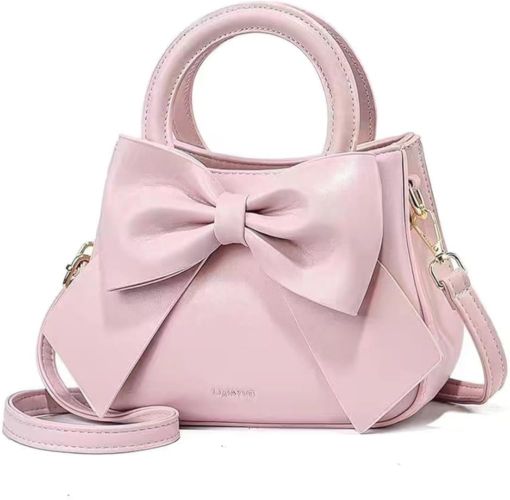 Bow Patent Leather Purse for Women Shoulder Handbag Crossbody Bag Satchel Clutch | Amazon (US)