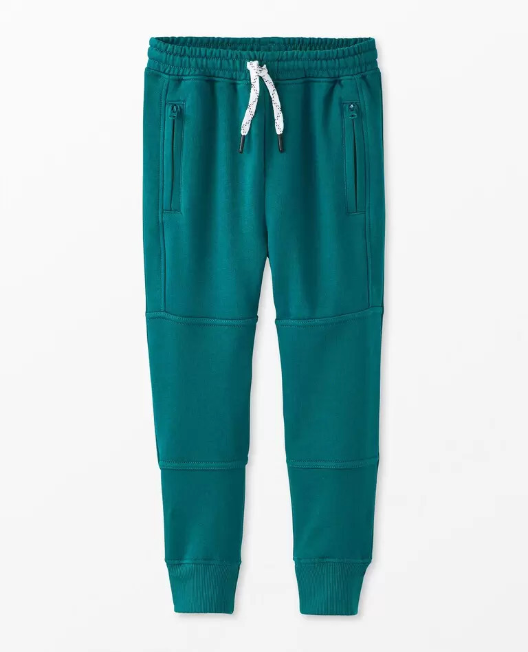 Double Knee Slim Sweatpants In French Terry | Hanna Andersson