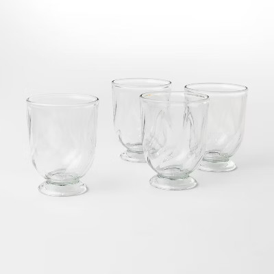 14oz 4pk Footed Goblets - Threshold™ designed with Studio McGee | Target