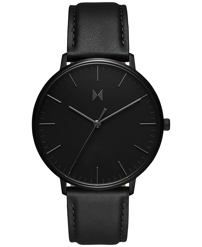 MVMT Men's Legacy Black Leather Strap Watch, 42mm & Reviews - Macy's | Macys (US)