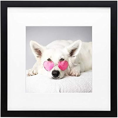 Golden State Art, 12x12 Square Wood Picture Frame, Matted to Fit Pictures 8x8 or 12x12 Without Ma... | Amazon (US)