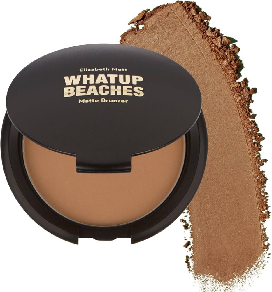 Elizabeth Mott Whatup Beaches Matte Powder Bronzer & Contour for Face, Long-Lasting Natural Sun-K... | Amazon (US)