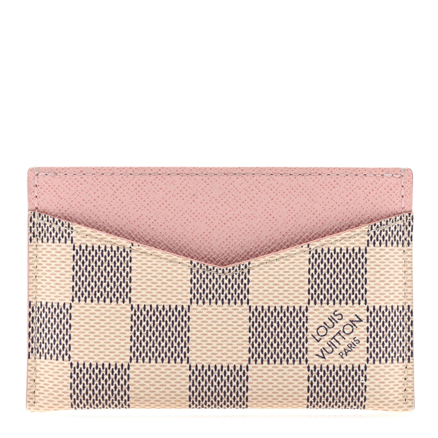 Damier Azur Daily Card Holder Rose Ballerine | FASHIONPHILE (US)