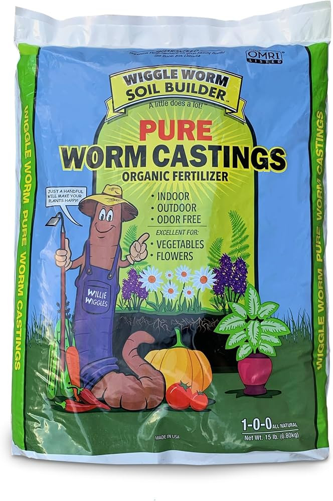 100% Pure Organic Worm Castings Fertilizer, 15-Pounds - Improves Soil Fertility and Aeration for ... | Amazon (US)