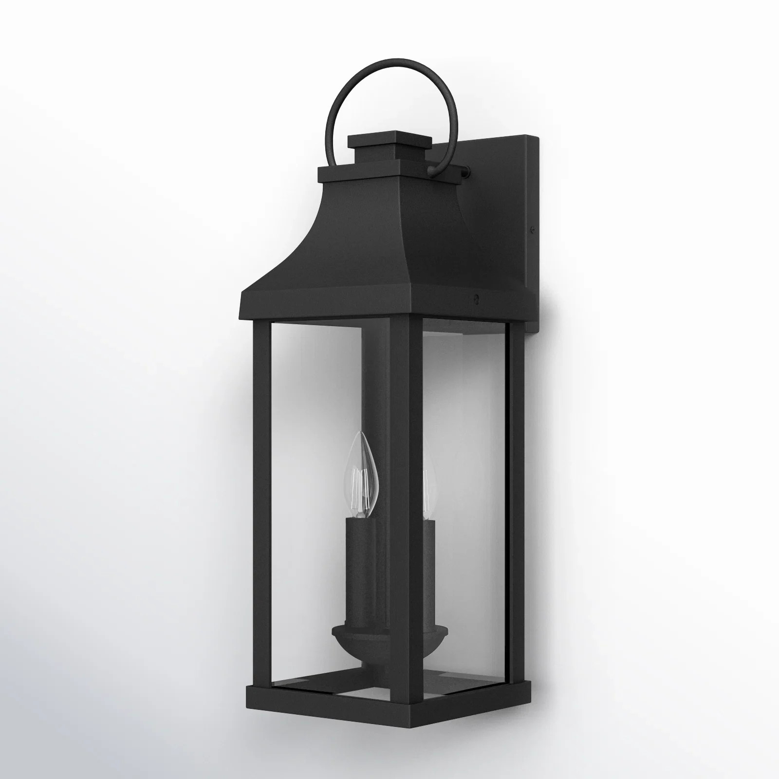 Birch Lane™ Caden 7" W X 21" H Outdoor 2-Light Medium Wall Lantern With Clear Glass & Reviews |... | Wayfair North America