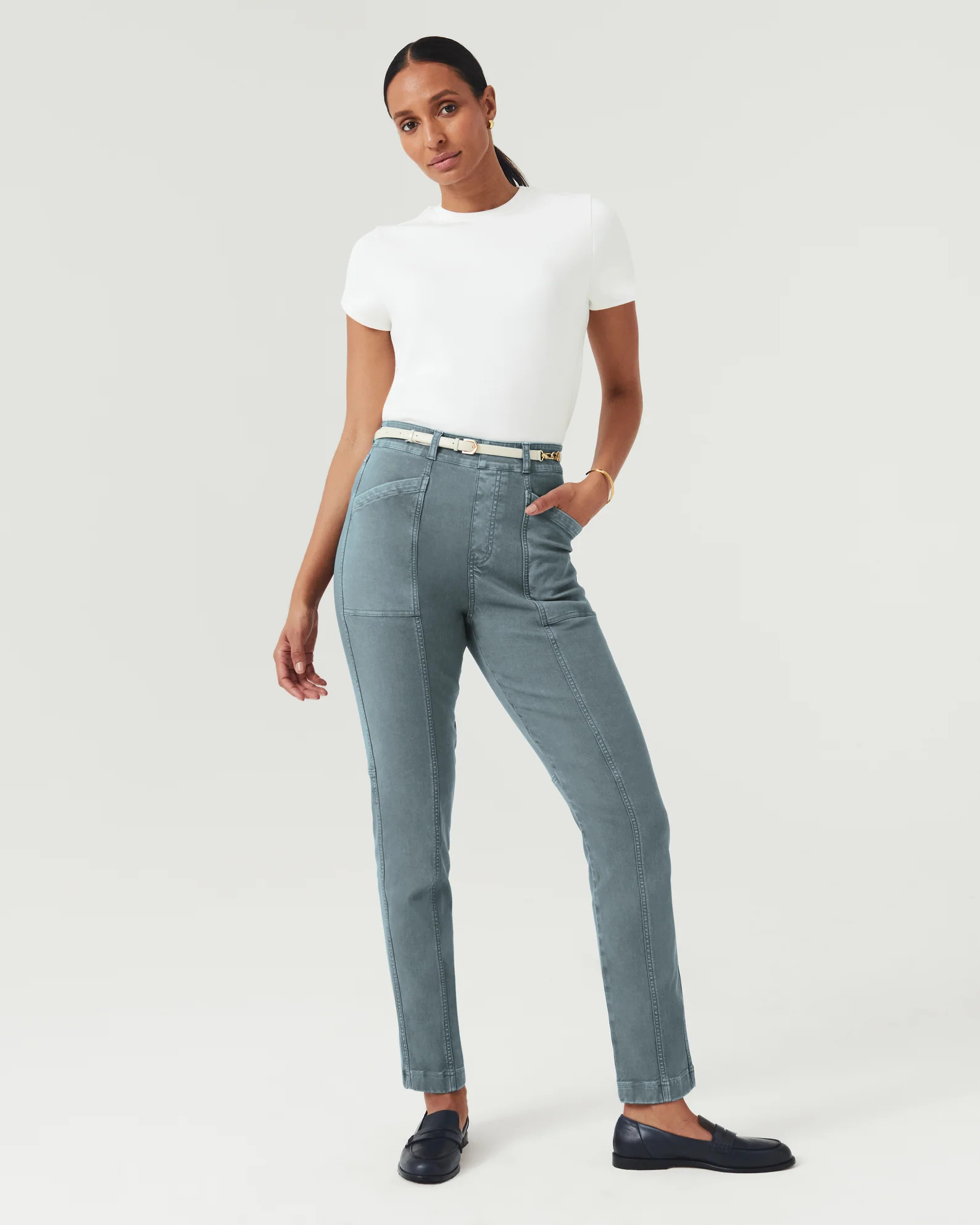 Stretch Twill Straight Leg Pant | Spanx
