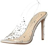 Jessica Simpson Women's Jaisey High Heel Heeled Sandal, Clear, 6 | Amazon (US)