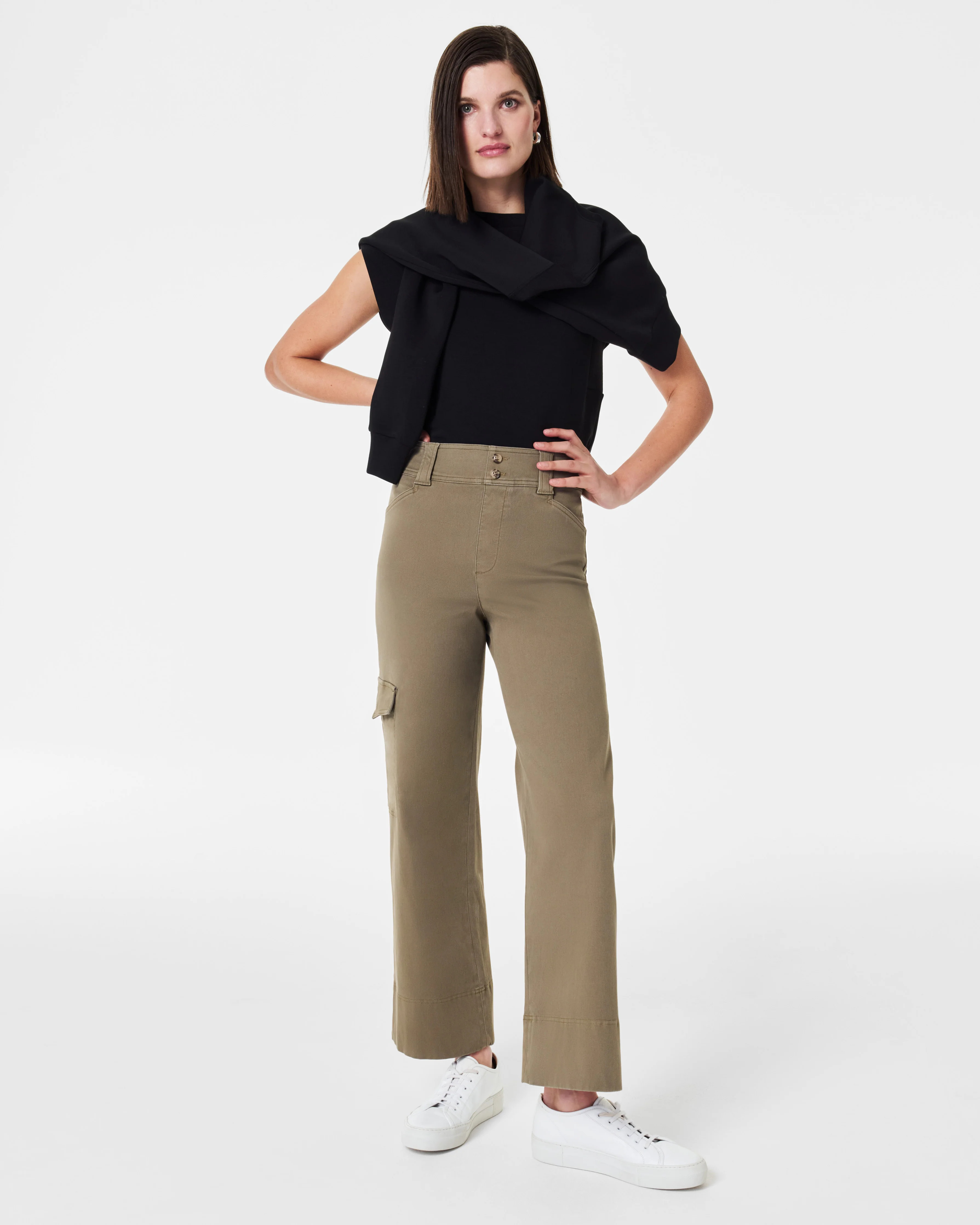Stretch Twill Cropped Cargo Pant | Spanx
