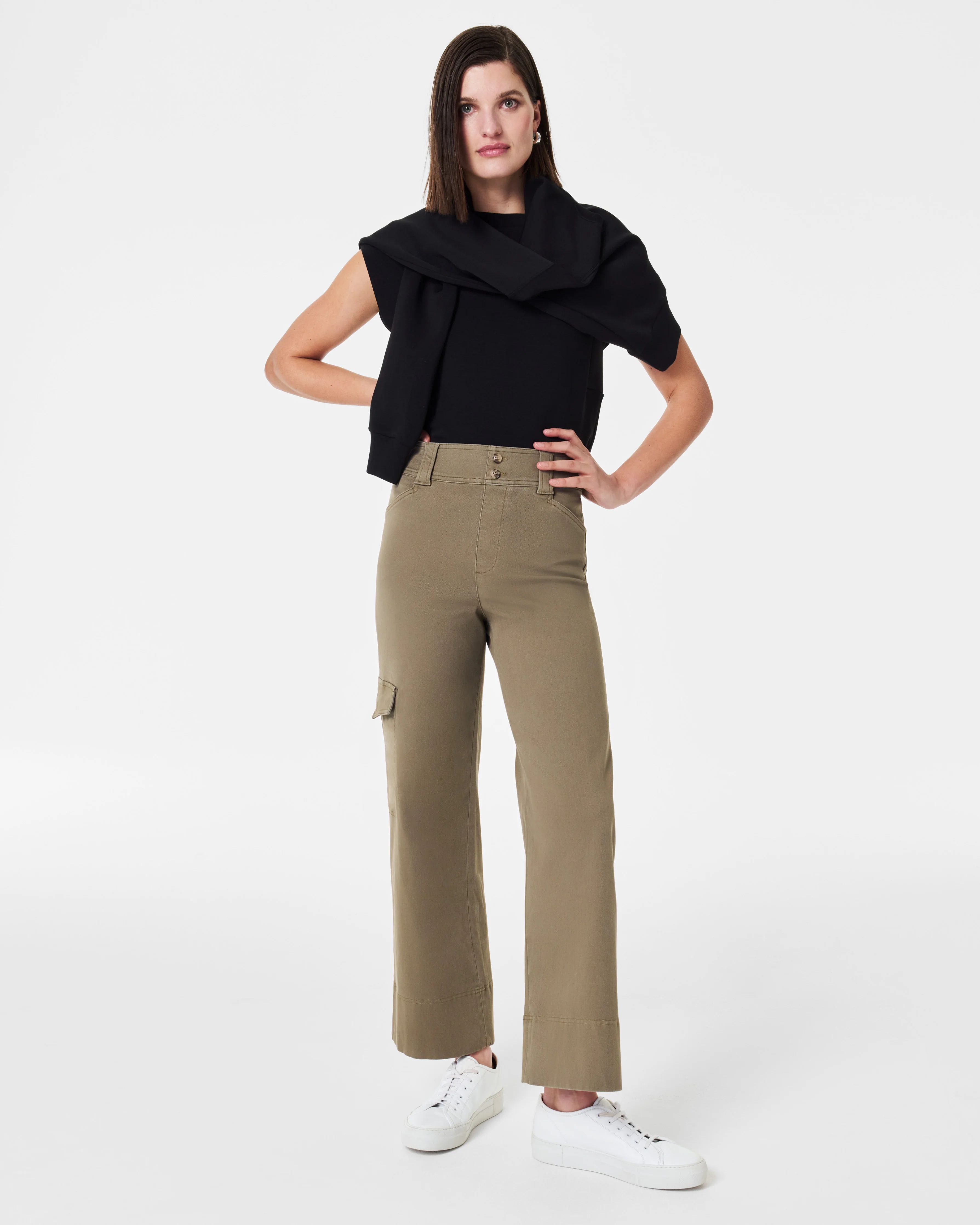Stretch Twill Cropped Trouser | Spanx