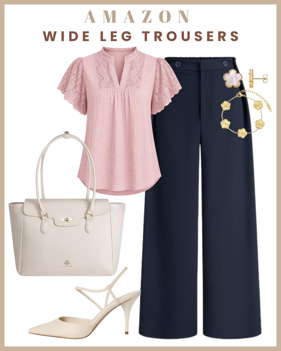 
One pair of navy trousers, three chic work looks ✨ Styled these navy wide-leg trousers with 3 different blouses — perfect for effortless spring & summer workwear 🙌 Breathable, polished, and easy to recreate — the perfect formula for staying chic at work during warmer months 👩‍💼☀️ To shop these looks, comment “link” and I’ll DM you, or check the Amazon Storefront link in bio 🛍️💌 (Amazon Workwear, Amazon Office Outfits, Amazon Workwear Finds, Business Casual Amazon, Amazon Work Outfit Ideas, Chic Office Style, Affordable Workwear, Amazon Fashion Finds, Office Ready Outfits, Amazon Trousers, Amazon Work Dresses, Amazon Work Tops, Capsule Workwear, Minimalist Office Style, Everyday Workwear, Smart Casual Workwear, Neutral Workwear, Work Outfit Inspiration, Amazon Style Picks)

#LTKootd #LTKWorkwear 

 #LTKdayinmylife #LTKootd #LTKWorkwear