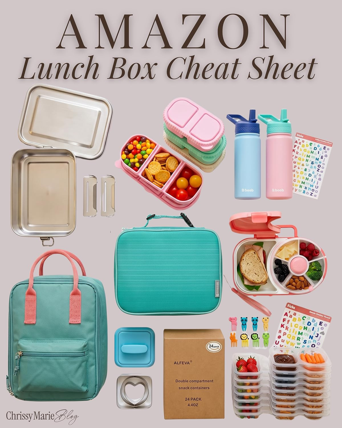 Lunch box cheat sheet items from Amazon for the mornings when packing lunch feels like a surprise pop quiz. Easy containers, snack helpers, and little things that make school lunches feel slightly less like a daily negotiation. 

 #LTKdayinmylife #LTKmomlife #LTKKids