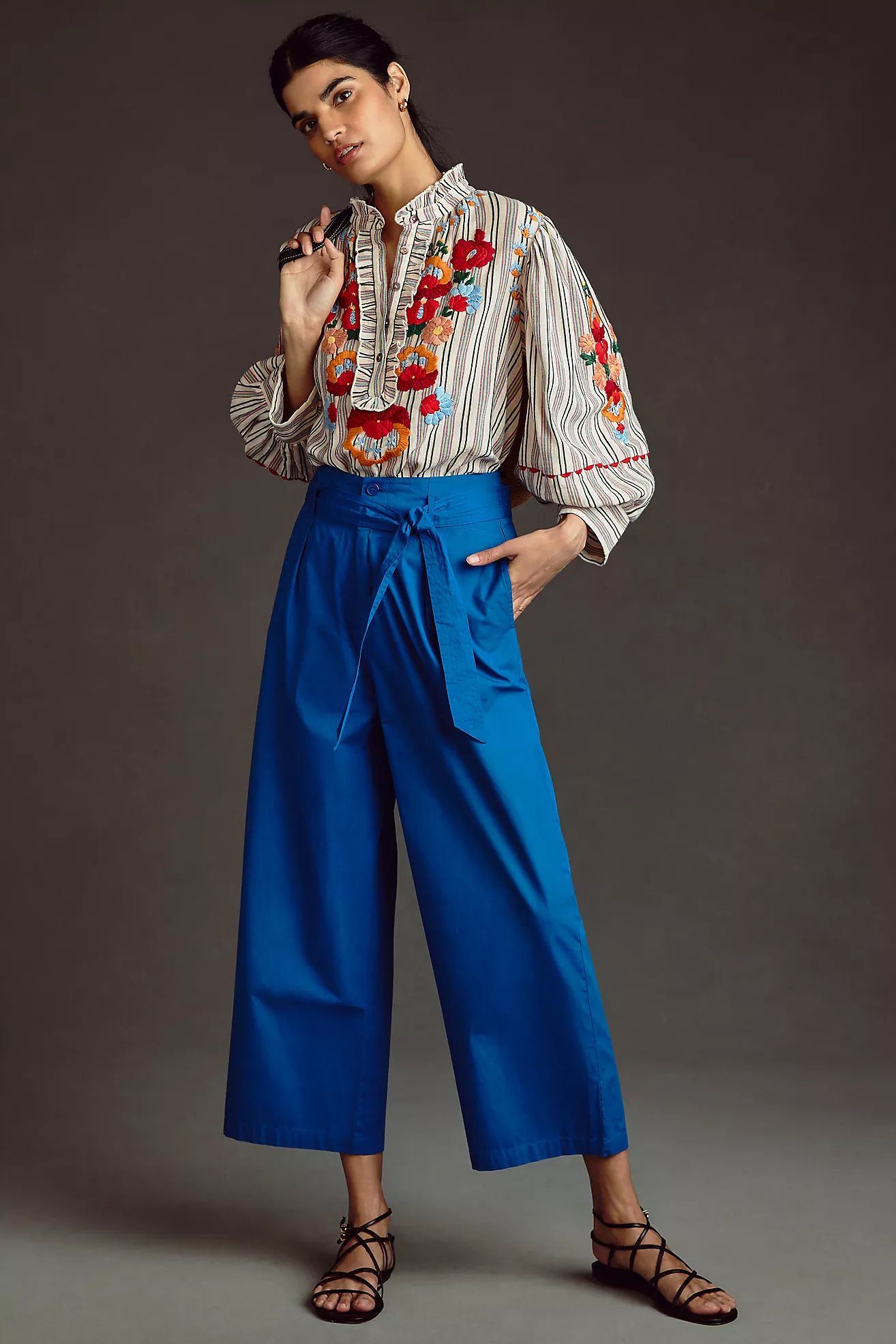 Antik Batik Ketty Belted Trousers | Anthropologie (US)