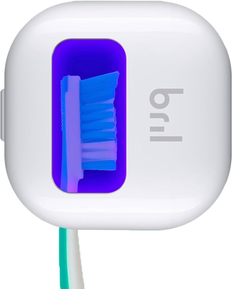 Bril UV-C Toothbrush Sanitizer, Portable Cleaner, Travel Cover, Magnetic Holder, and Rechargeable... | Amazon (US)