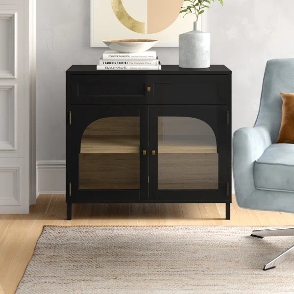 Quamaine 32'' Tall 2 - Door Accent Cabinet | Wayfair North America