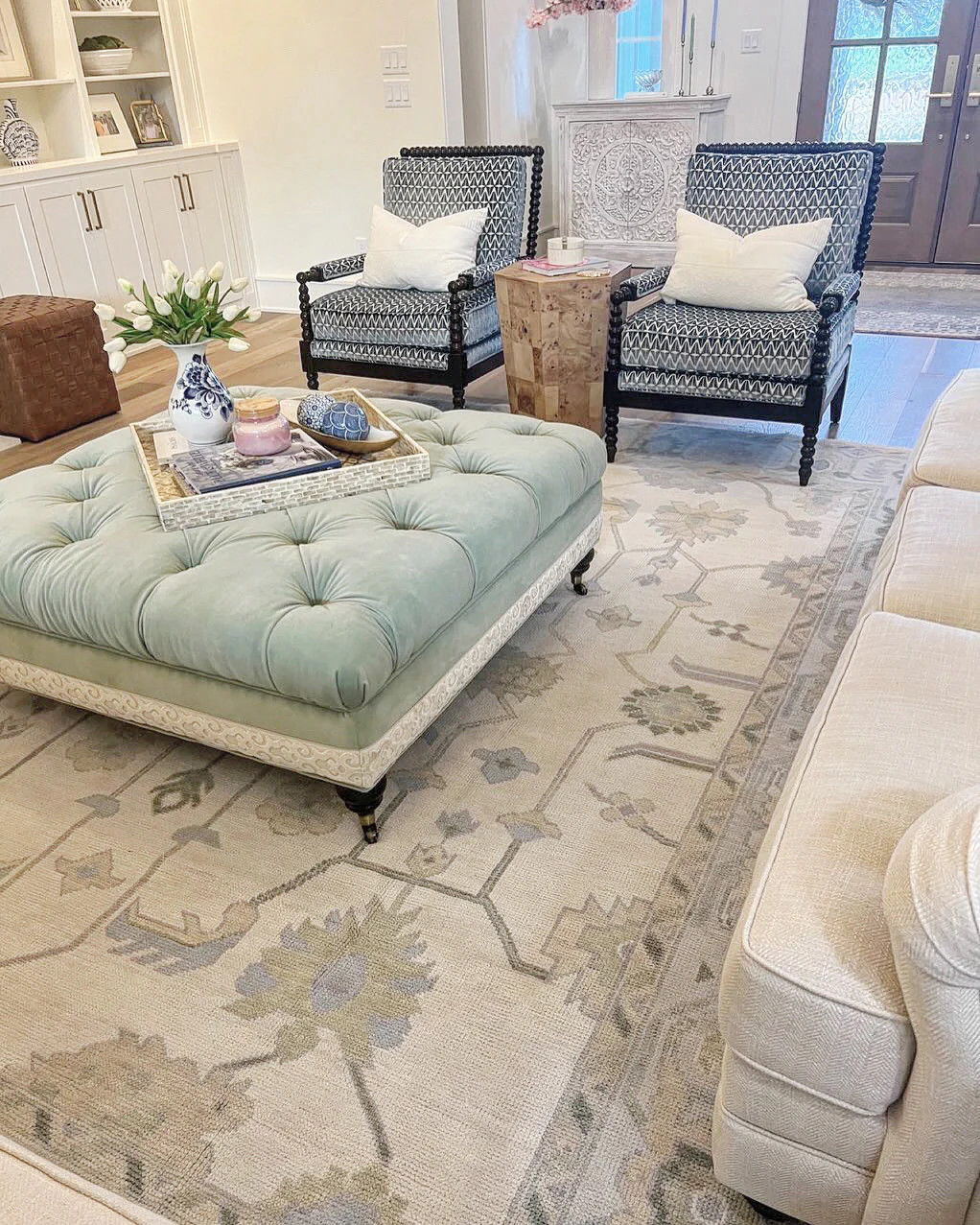 Inverness Classic Blue Modern Oushak | DFW Textile Sourcing