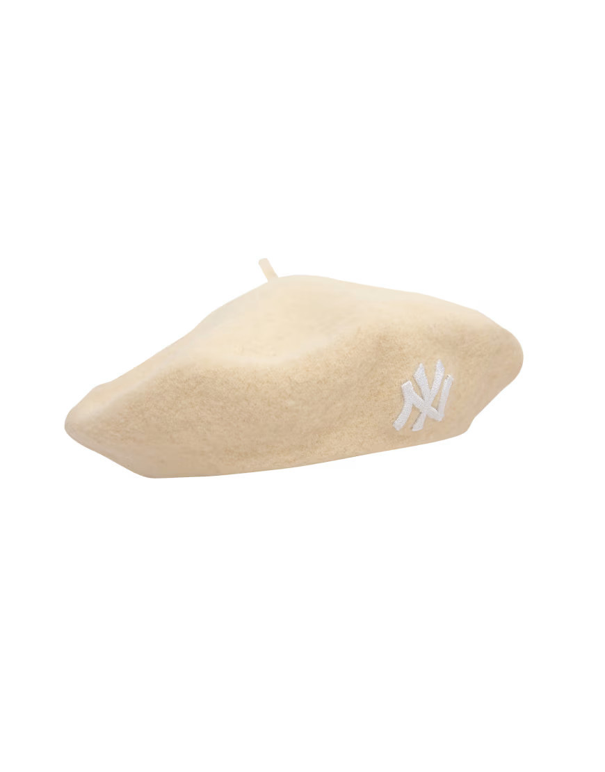 New Era NY Yankees wool beret in beige-Neutral | ASOS (Global)