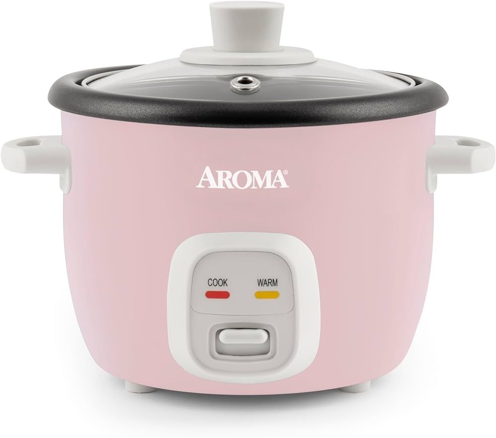 Aroma Housewares 4-Cups (Cooked) / 1Qt. Rice & Grain Cooker (ARC-302NGP), Pink | Amazon (US)