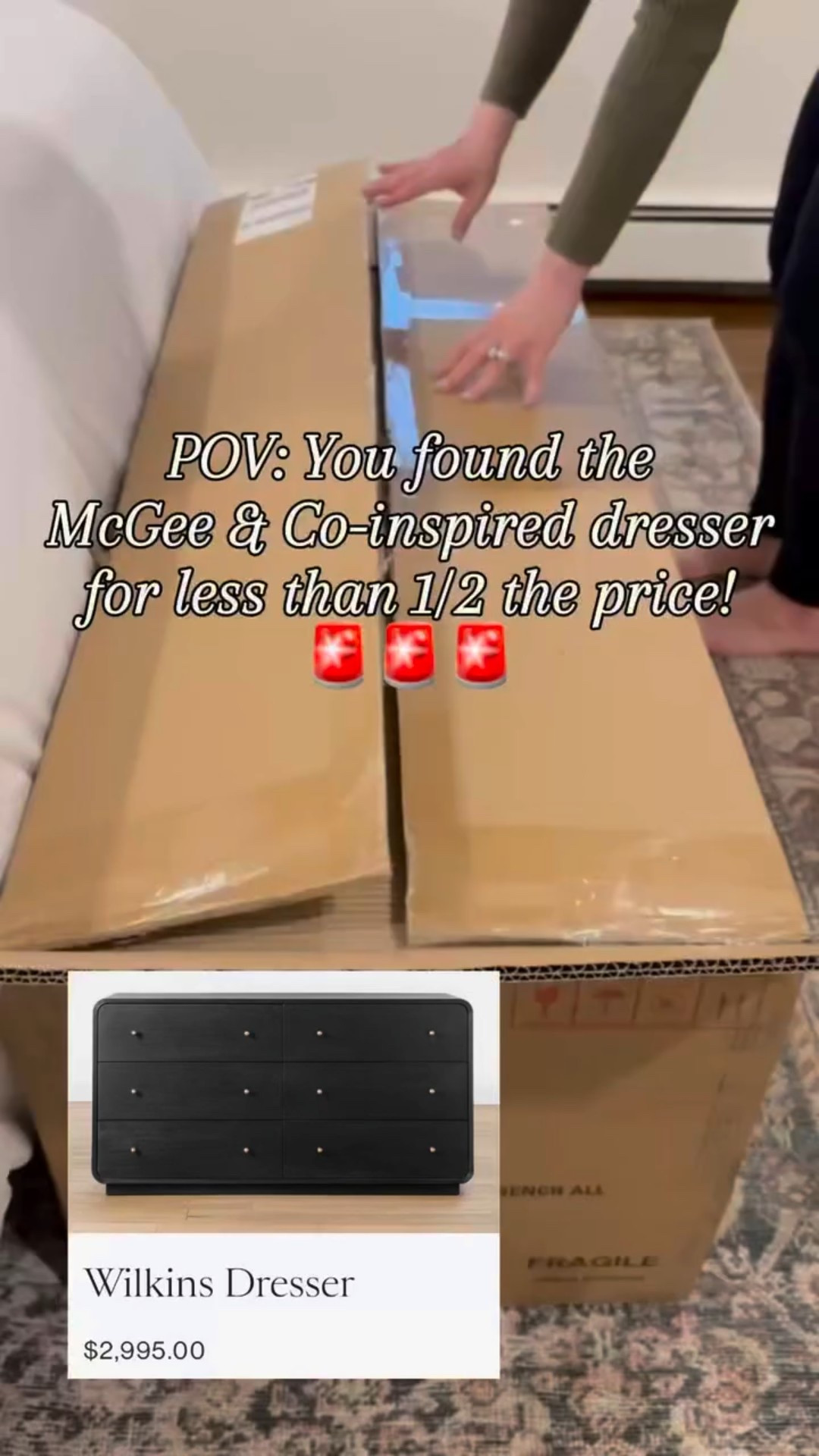 This designer-inspired dresser is too good not to share — and it's literally HALF the price of the designer version!!

Comment “CURVED” to shop 🔗 (Don’t forget to follow us or the links won’t work!)

I searched for weeks to find the perfect dresser, and I’m SO glad I landed on this one. It looks super high-end — from the curved shape to the reeded detailing and the tons of drawer space, it’s honestly perfect.

I swapped out the hardware to match the designer version even more closely, but it looks stunning as-is too!

#LTKHome #LTKSaleAlert