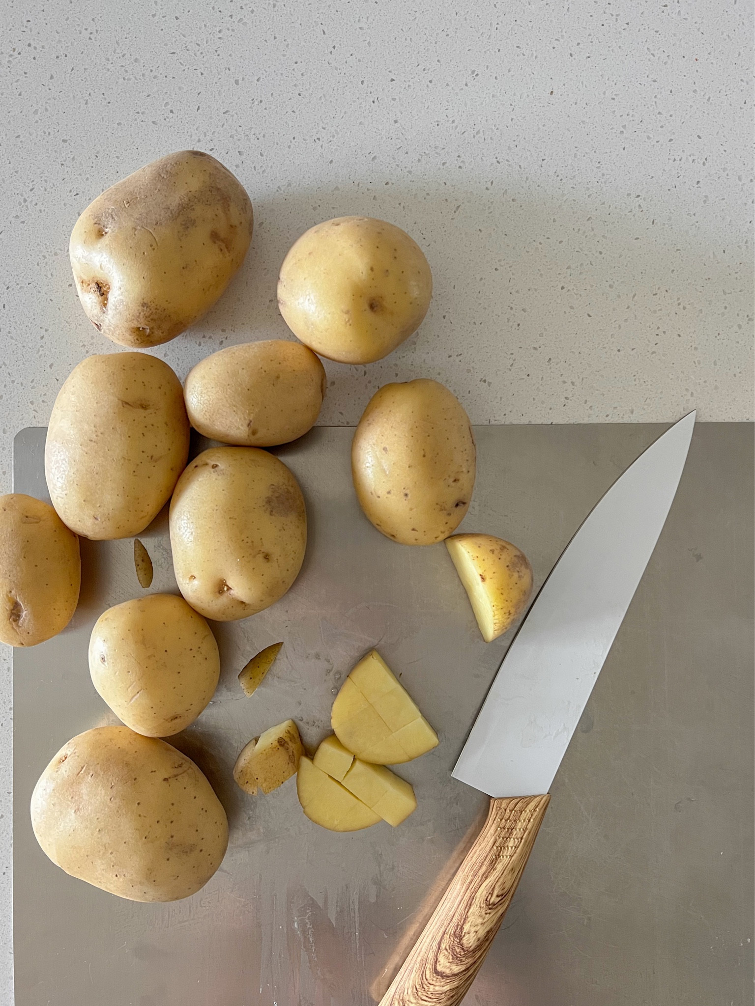 Dinner prep necessities! 🔪 🥔 #dinnerprep #cuttingboard #kitchenknives #knives 

#LTKGiftGuide #LTKHome #LTKFamily