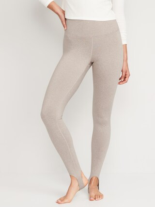High-Waisted CozeCore Heathered Performance Stirrup Leggings for Women | Old Navy (US)