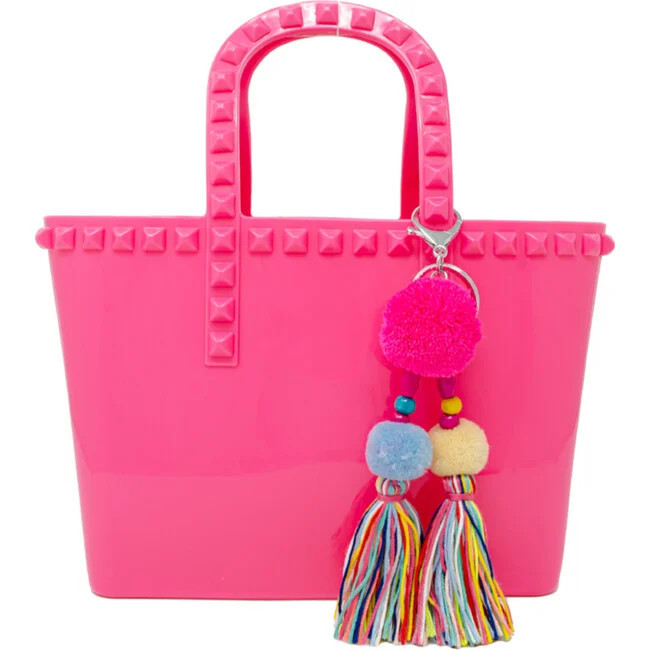 Zomi Gems | Tiny Jelly Tote Bag, Hot Pink | Maisonette | Maisonette