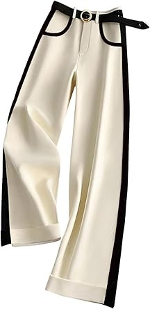 GORGLITTER Women's Dress Business Pants High Waisted Wide Leg Side Striped Fashion Work Casual Ol... | Amazon (US)