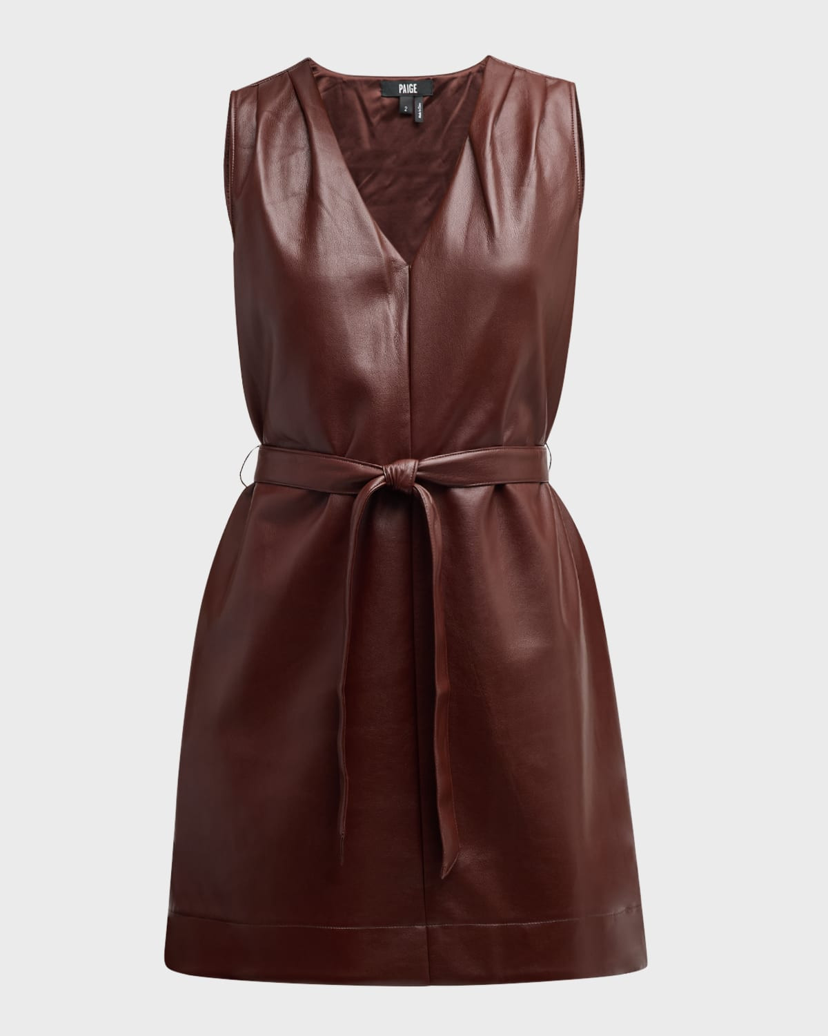 Luisa Faux Leather Mini Dress | Neiman Marcus