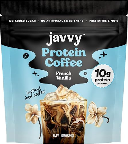 Protein Iced Coffee - Previous Formula - Premium Whey Protein & Iced Coffees, 100% Natural Cold Brew, Zero Artificial Flavors & Sweeteners, 80mg Caffeine, No Added Sugar, 20 Servings, French Vanilla V3 | Amazon (US)