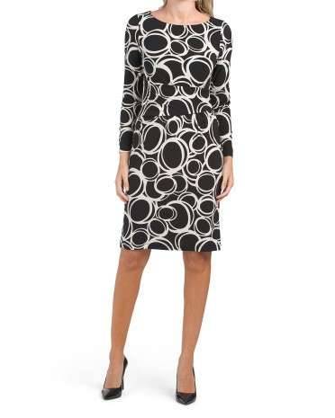 Long Sleeve Faux Wrap Dress | TJ Maxx