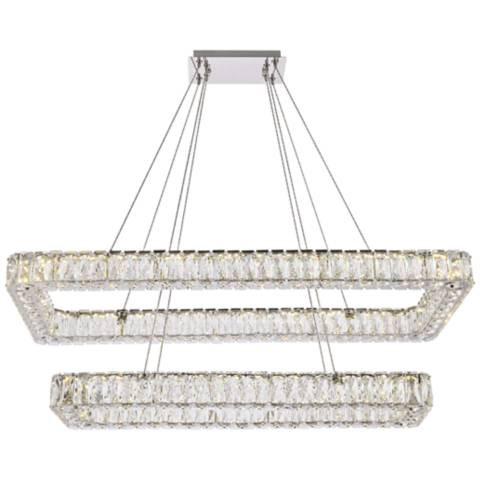 Monroe 42" Led Double Rectangle Pendant | Lamps Plus