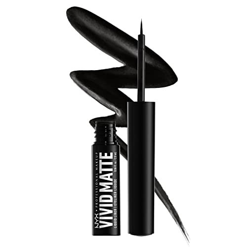 NYX PROFESSIONAL MAKEUP Vivid Matte Liquid Liner, Smear-Resistant Eyeliner with Precise Tip - Black | Amazon (US)