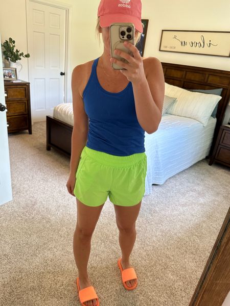 Just a color loving mom outfit of the day. Love these Amazon shorts and tank. The lululemon slides are a 10/10!

#LTKActive #LTKSaleAlert #LTKSeasonal