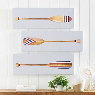 Nautical Oar Canvases, Set of Three | Grandin Road
