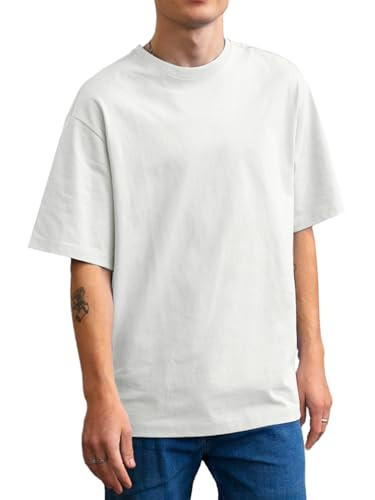KEEPSHOWING Men's Oversized T Shirts Lightweight Cooling T-Shirt Short Sleeve Slick Casual Basic Crewneck Tee Shirt(White,2XL) | Amazon (US)