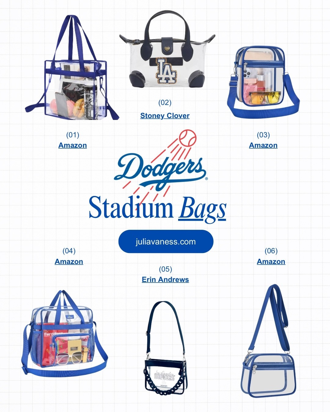 Stadium day!! I’m ready! #stadiumbag #clearbag #clearpurse #dodgers #dodgersgear #badeballseason #mlb