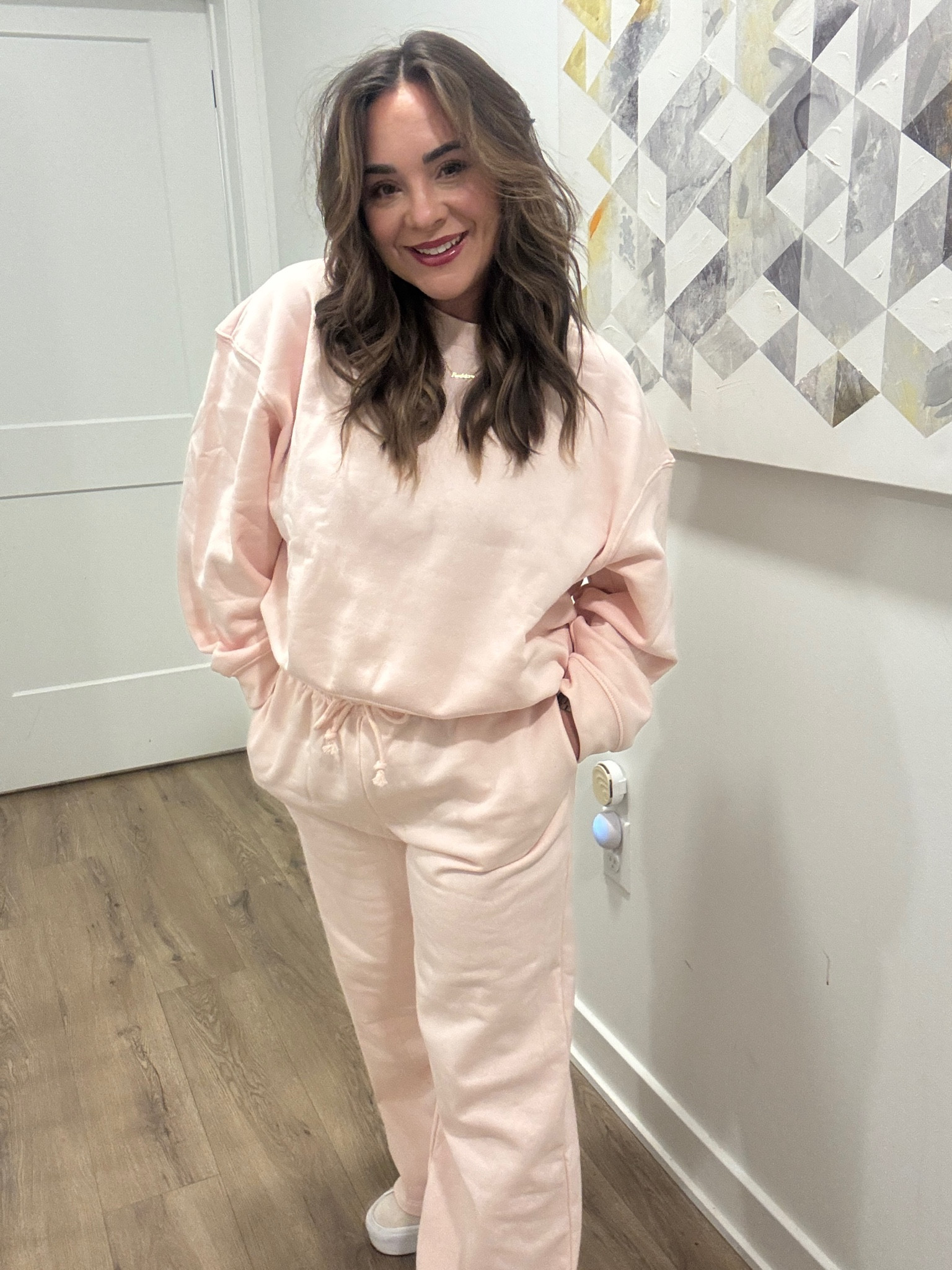 The perfect sweat set for your galentines parties! Or really whenever! Super soft and cozy. #loungewear #sweatset #matchingset #cozyvibes #galentines #pajamas 

#LTKStyleTip #LTKMostLoved #LTKMidsize