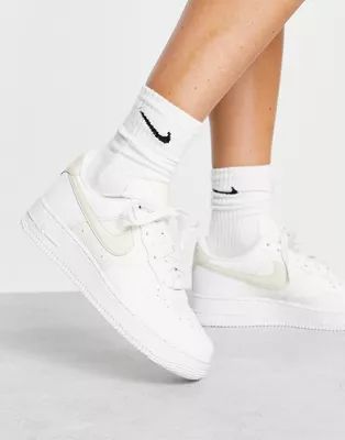 Nike Air Force 1 '07 sneakers in white and baby yellow | ASOS (Global)