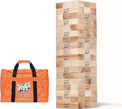 Jenga Giant JS7 (Stacks to Over 5 feet) Precision-Crafted, Premium Hardwood Game with Heavy-Duty ... | Amazon (US)