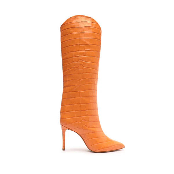 Maryana Crocodile-Embossed Leather Boot | Schutz Shoes (US)