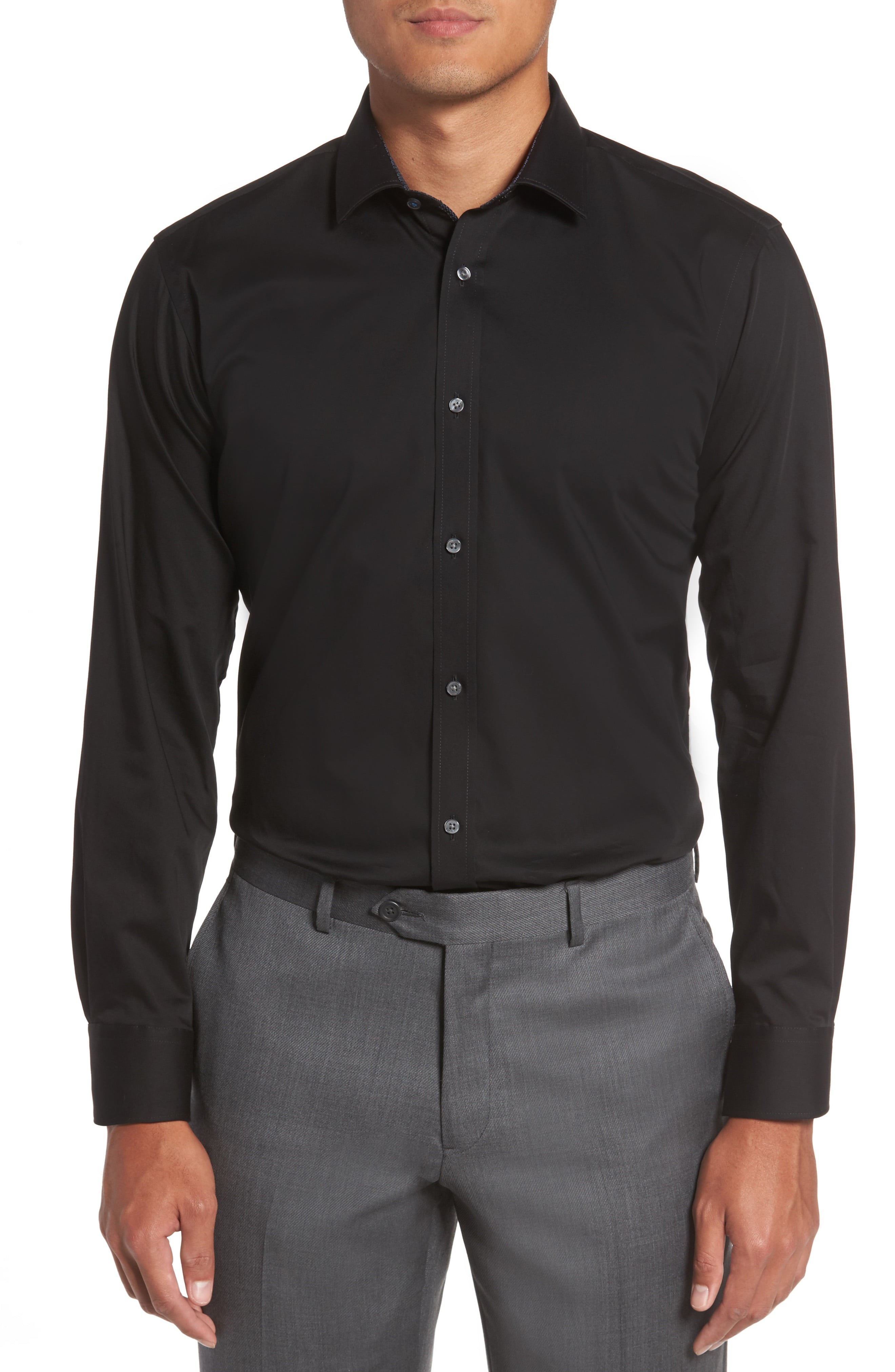 Ted Baker London Caramor Trim Fit Solid Dress Shirt | Nordstrom