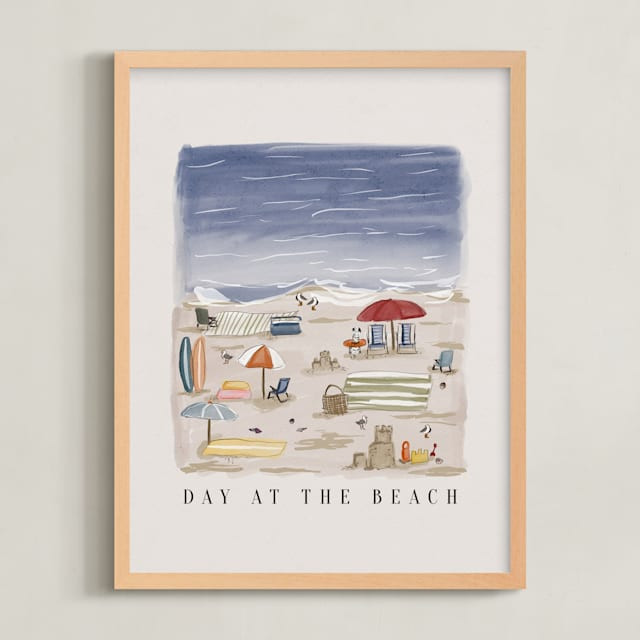 Day At The Beach Limited Edition Children's Art Print | Minted