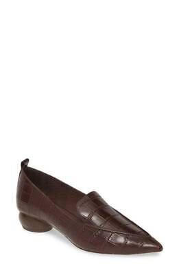 Jeffrey Campbell Viona Pointy Toe Loafer Shoes Leather Brown Lizard 5.5 $140  | eBay | eBay US