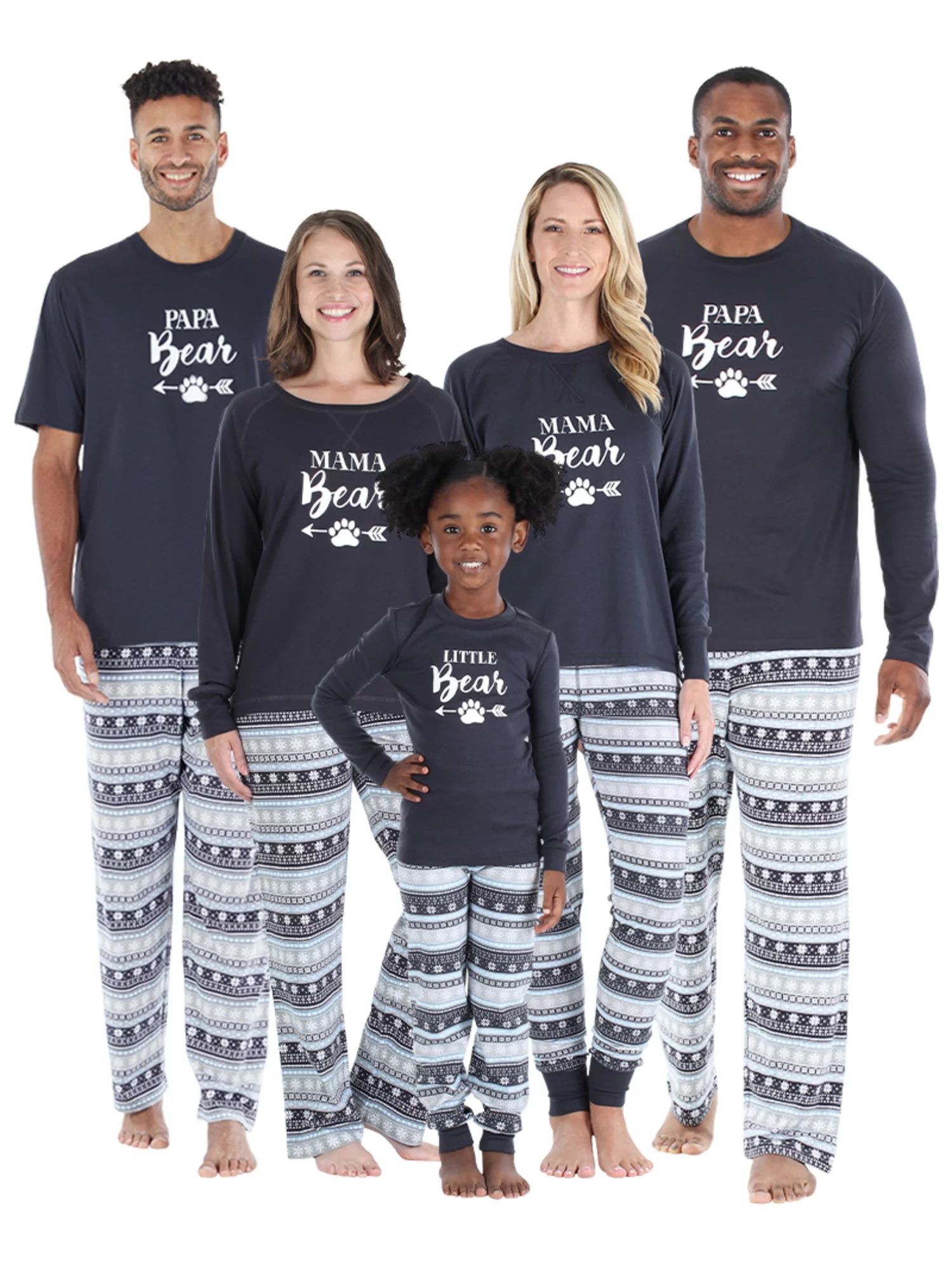 Sleepyheads Christmas Family Matching Snowflake Fairisle Pajama PJ Sets - Walmart.com | Walmart (US)