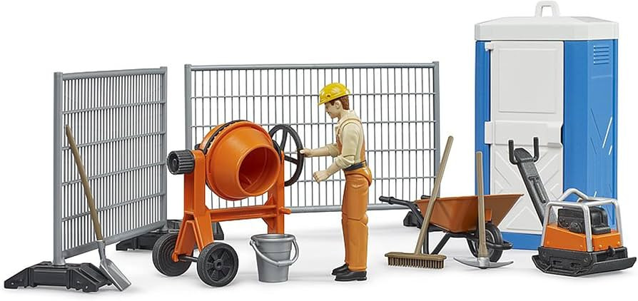 Bruder bworld 62008 Construction Set: Mixer, railings, Figure, Accessories | Amazon (US)