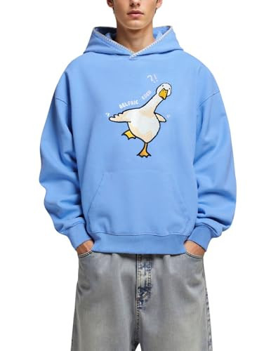 Aelfric Eden Embroidery Duck Pullover Hoodie Women Graphic Print Hooded Sweatshirt Unisex Oversized Casual Street Y2K Tops Blue L | Amazon (US)